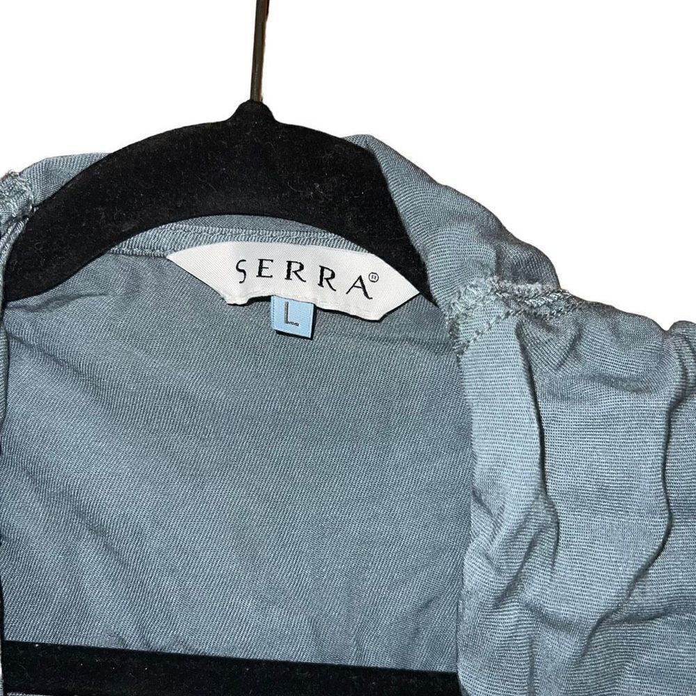 SERRA Grey/Blue Long Sleeve Zip Up Hoodie Size Large - Picture 5 of 5